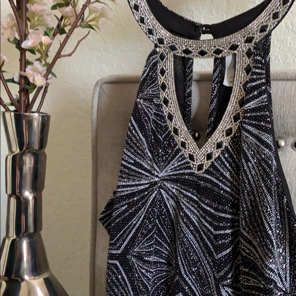 Beautiful black and silver dress!